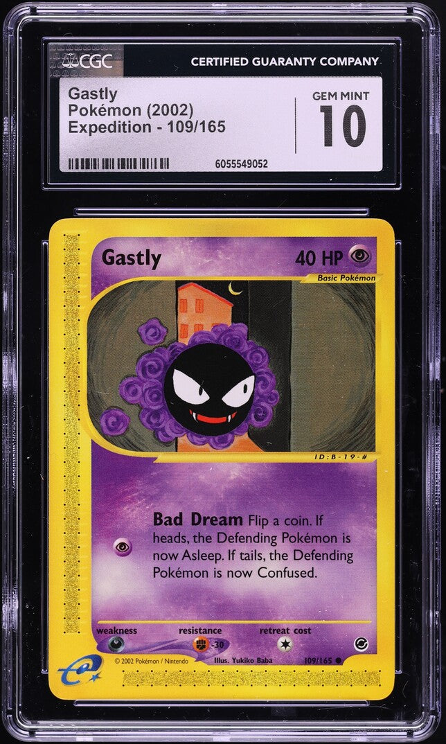 2002 Pokemon Expedition Gastly #109 CGC 10 GEM MINT