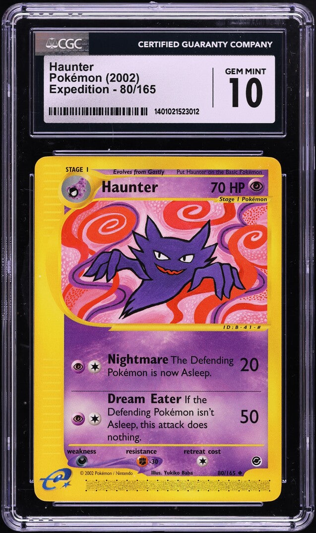 2002 Pokemon Expedition Haunter #80 CGC 10 GEM MINT