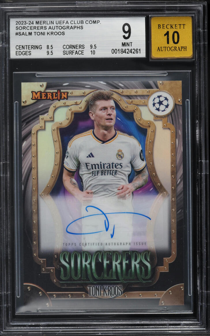 2023 Merlin Uefa Club Competitions Sorcerers AUTO Toni Kroos #SALM BGS 9 MINT