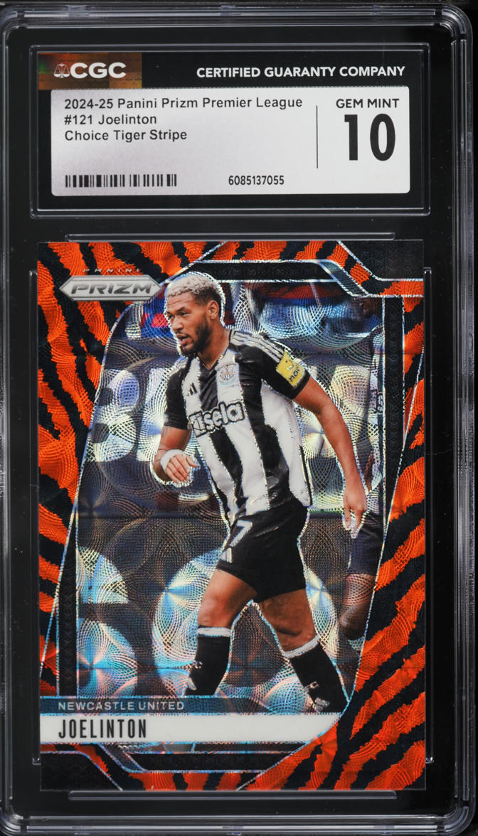2024-25 Panini Prizm Premier League Choice Tiger Stripe Joelinton #121 CGC 10 GEM MINT