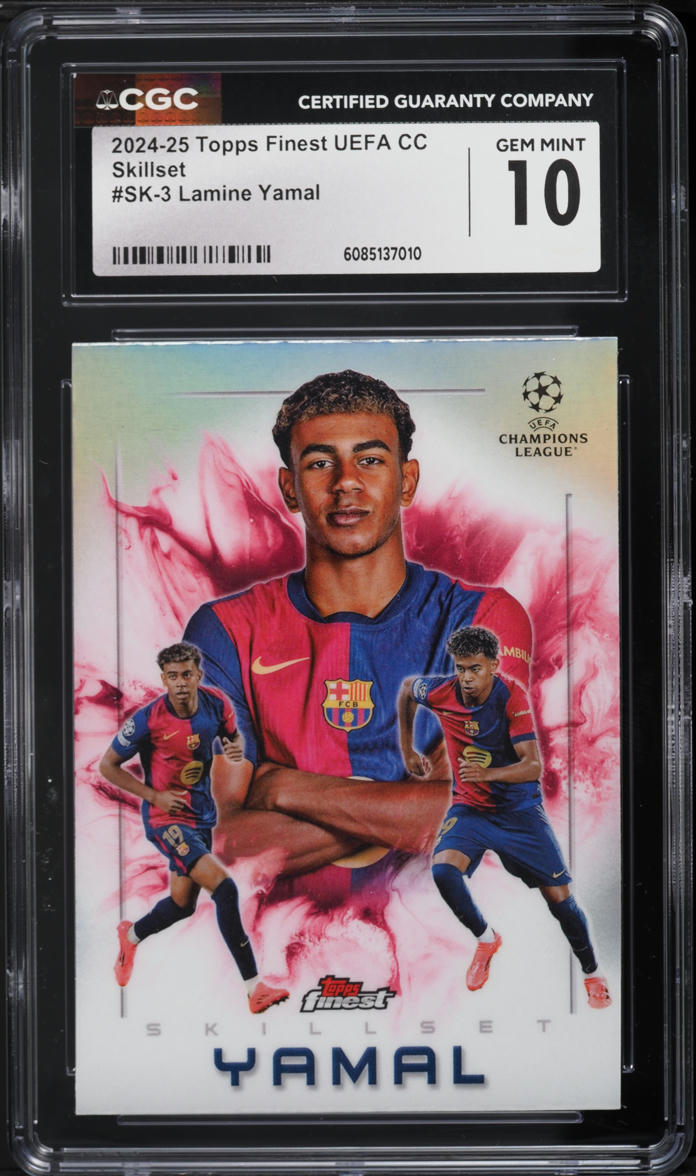 2024-25 Topps Finest UEFA CC Skillset Lamine Yamal #SK-3 CGC 10 GEM MINT
