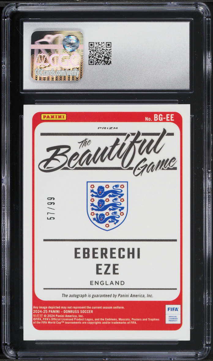 2024 Donruss Beautiful Game Blue Eberechi Eze AUTO /99 #BG-EE CGC 9 MINT