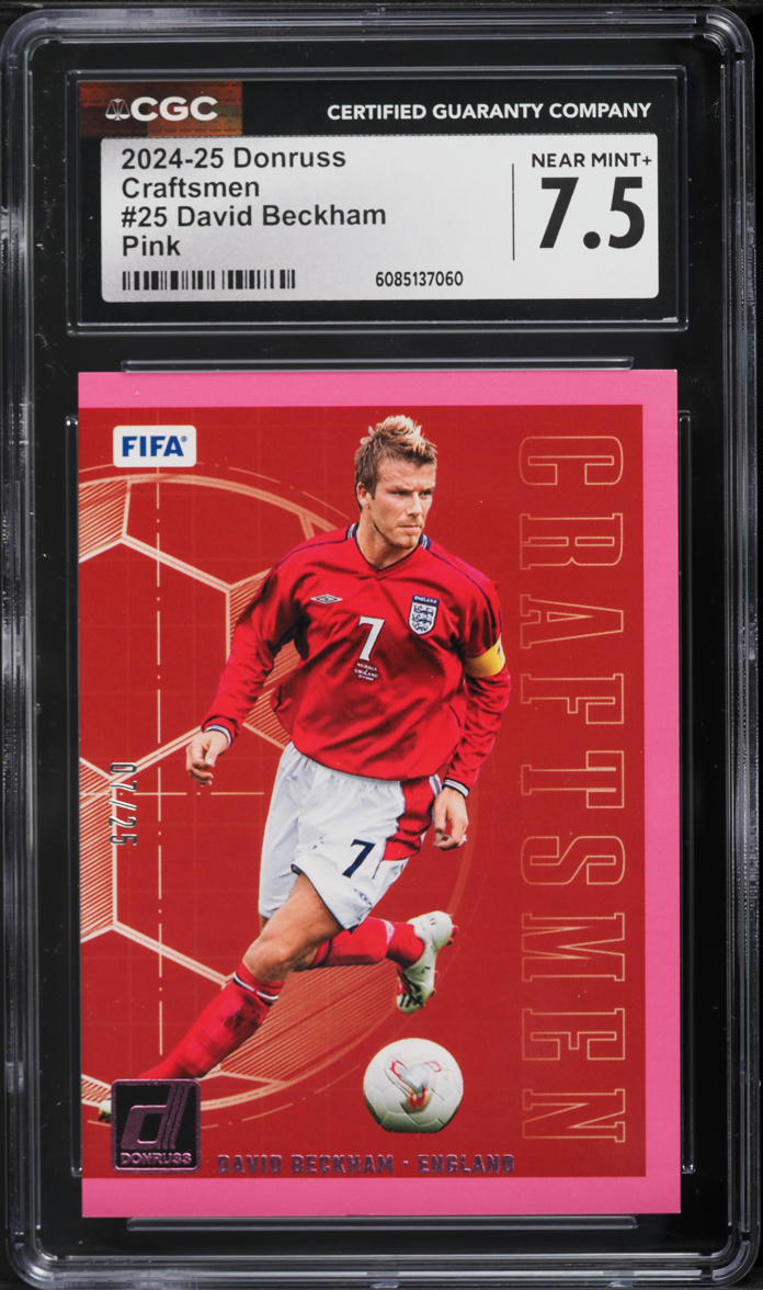 2024 Donruss Craftsmen Pink David Beckham /25 #25 CGC 7.5 NRMT+