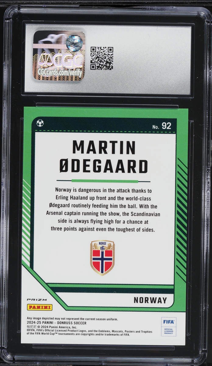 2024 Donruss Optic Argyle Martin Odegaard #92 CGC 9 MINT