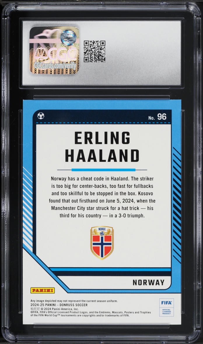 2024 Donruss Purple Erling Haaland /25 #96 CGC 8 NM-MT