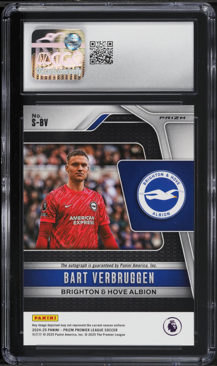 2024 Panini Prizm Premier League Breakaway Bart Verbruggen AUTO #S-BV CGC 9 MINT