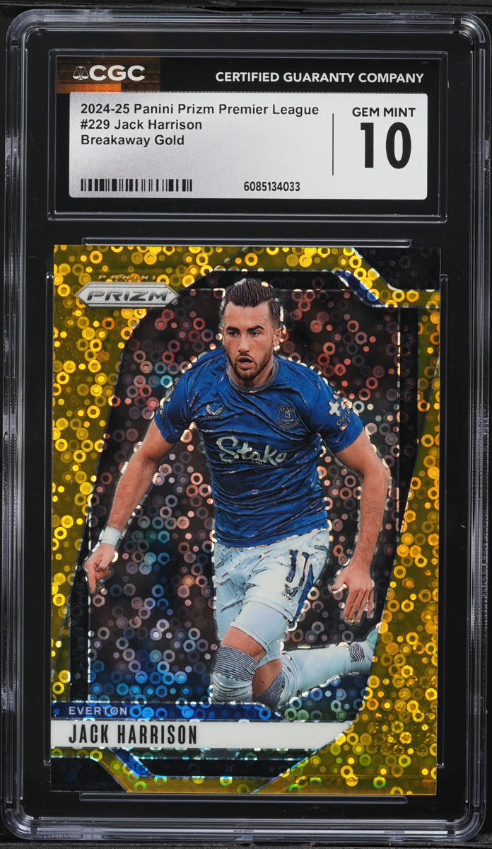 2024 Panini Prizm Premier League Breakaway Gold Jack Harrison /10 #229 CGC 10 GEM MINT
