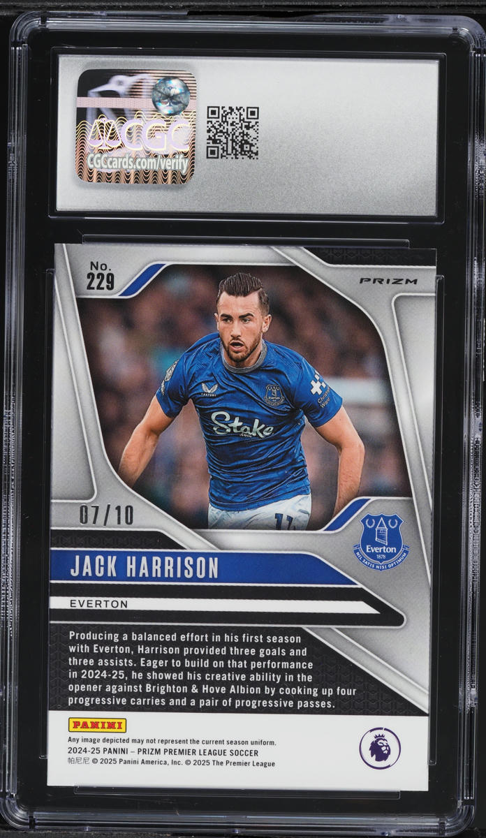2024 Panini Prizm Premier League Breakaway Gold Jack Harrison /10 #229 CGC 10 GEM MINT