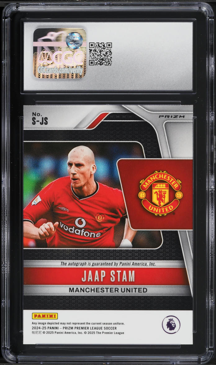 2024 Panini Prizm Premier League Breakaway Jaap Stam AUTO #S-JS CGC 9 MINT