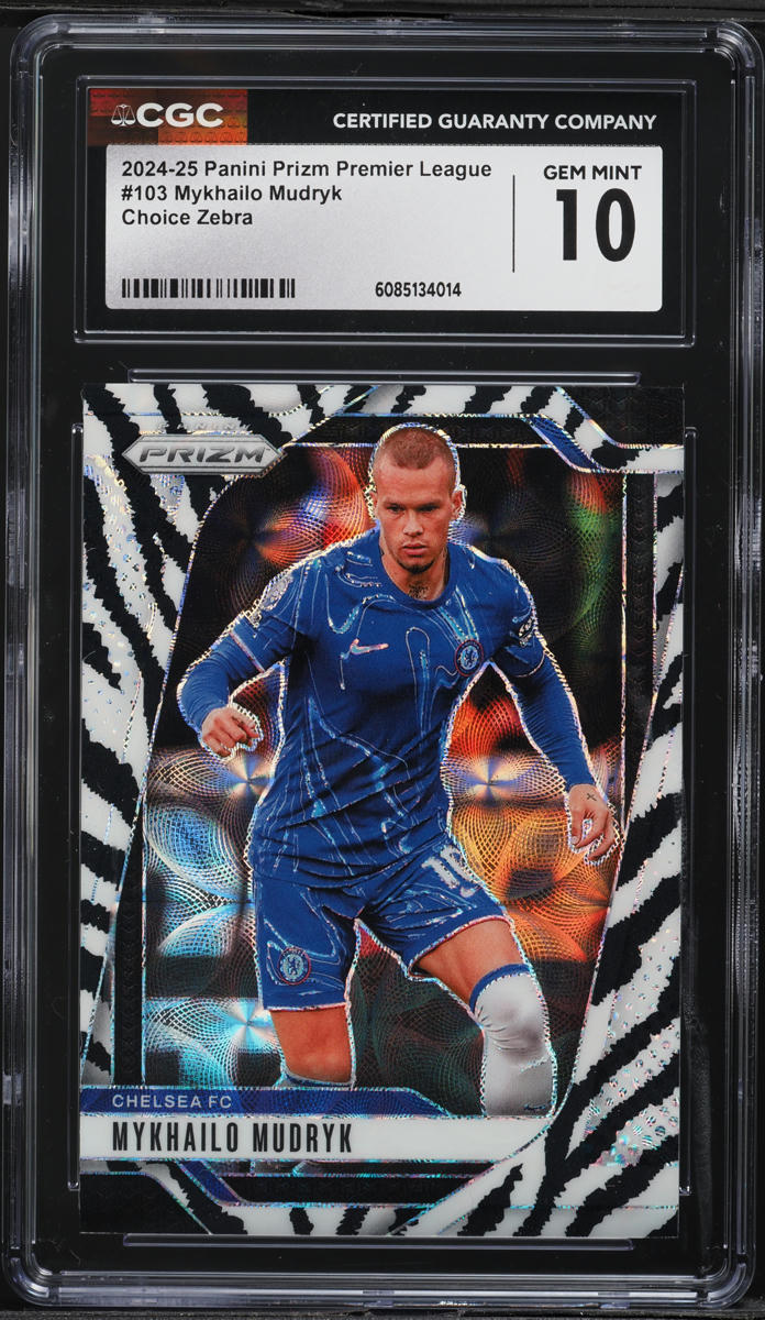 2024 Panini Prizm Premier League Choice Zebra Mykhailo Mudryk /15 #103 CGC 10 GEM MINT
