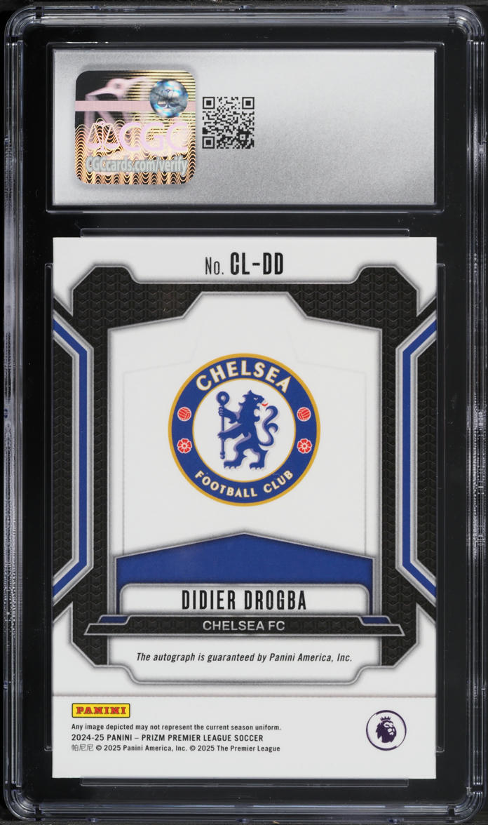 2024 Panini Prizm Premier League Club Legends Didier Drogba AUTO #CL-DD CGC 8.5