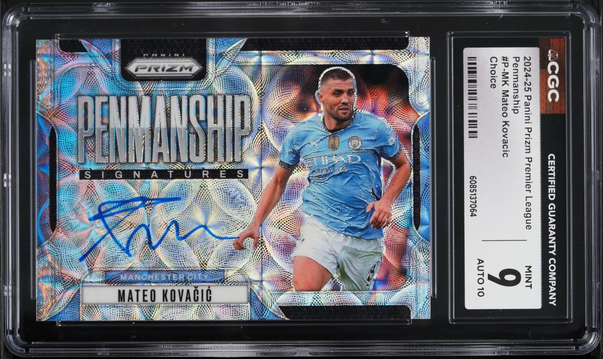 2024 Panini Prizm Premier League Penmanship Choice Mateo Kovacic AUTO CGC 9