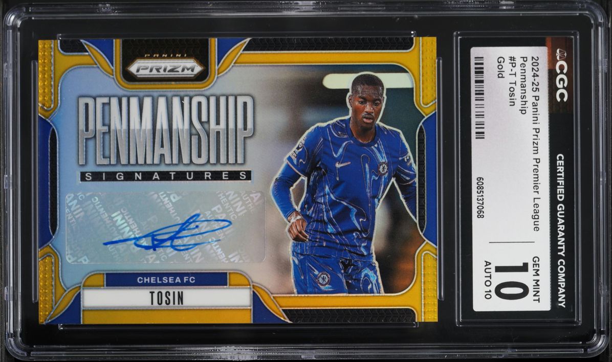 2024 Panini Prizm Premier League Penmanship Gold Tosin AUTO /10 #P-T CGC 10 GEM