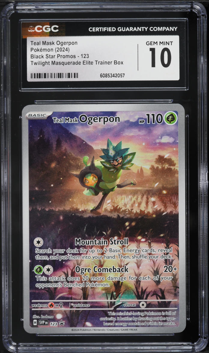 2024 Pokemon Scarlet & Violet Promo Twilight Masquerade Alt Art Teal Mask Ogerpon #123 CGC 10