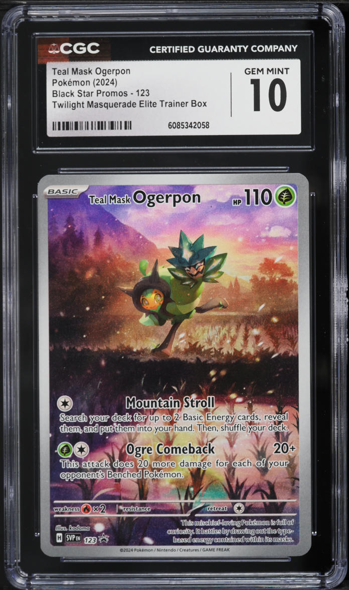 2024 Pokemon Scarlet & Violet Promo Twilight Masquerade Alt Art Teal Mask Ogerpon #123 CGC 10