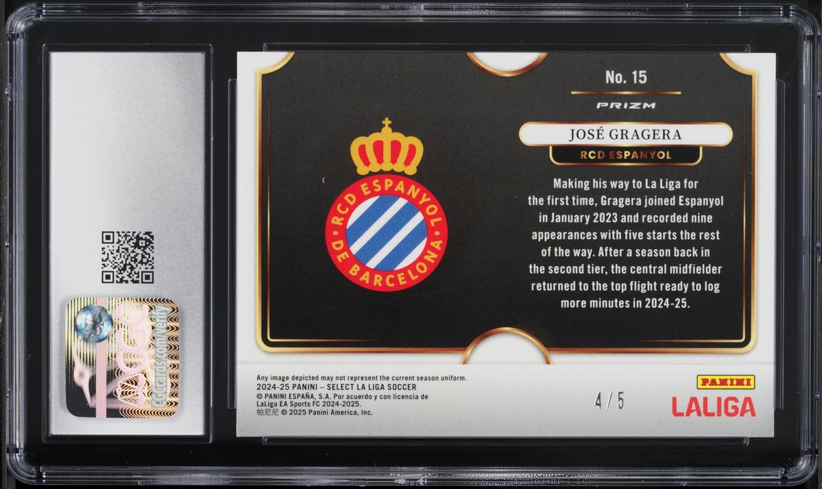 2024 Select La Liga Snapshots Green Jose Gragera ROOKIE /5 #15 CGC 9 MINT