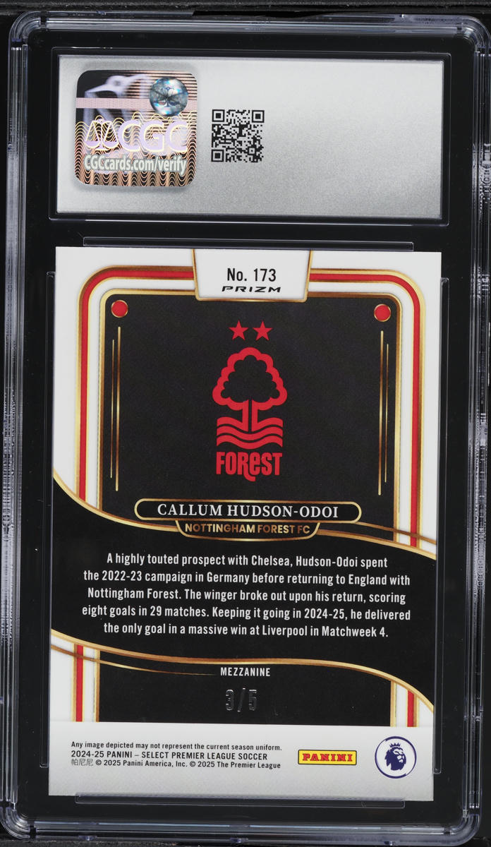 2024 Select Mezzanine EPL Green Callum Hudson-Odoi /5 #173 CGC 10 GEM MINT