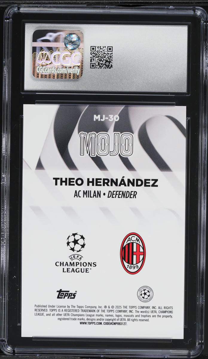 2024 Topps Chrome UEFA CC Mojo Theo Hernandez #MJ-30 CGC 9 MINT