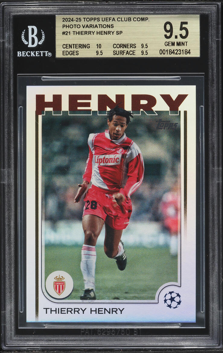 2024 Topps Uefa Club Competitions Photo Variations Thierry Henry Sp #21 BGS 9.5 GEM MINT