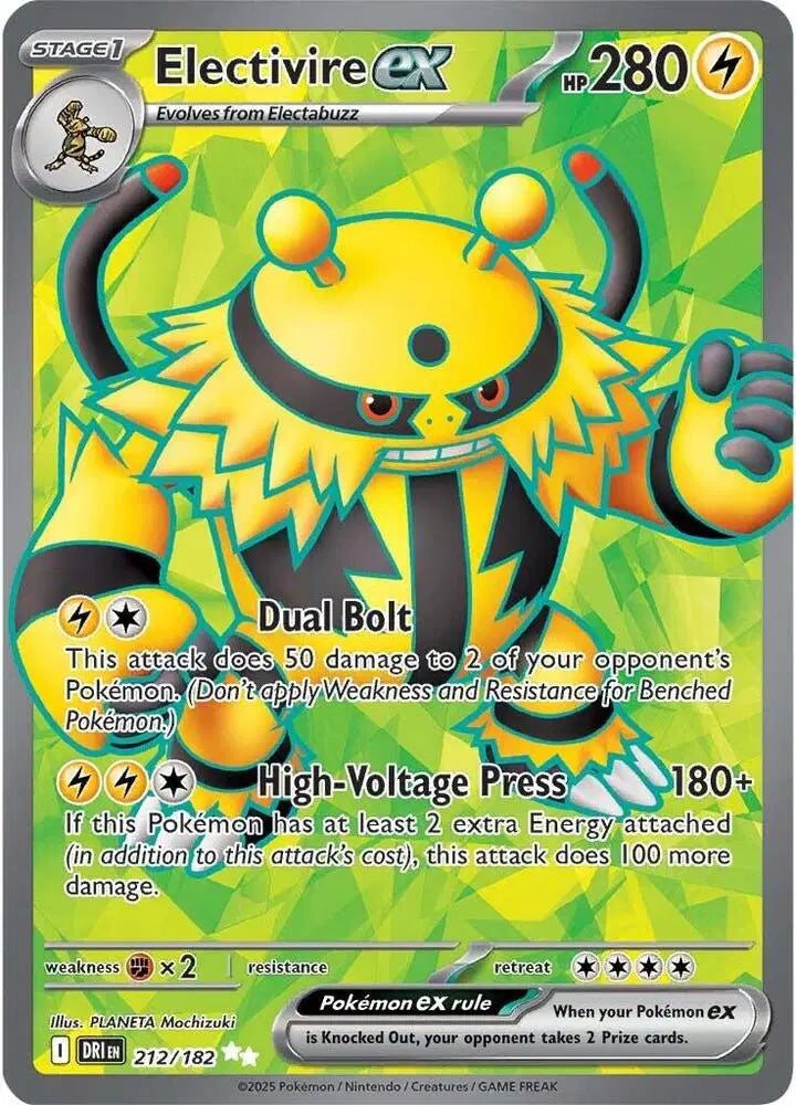 Electivire ex Pokemon • Ultra Rare • 212/182 Destined Rivals