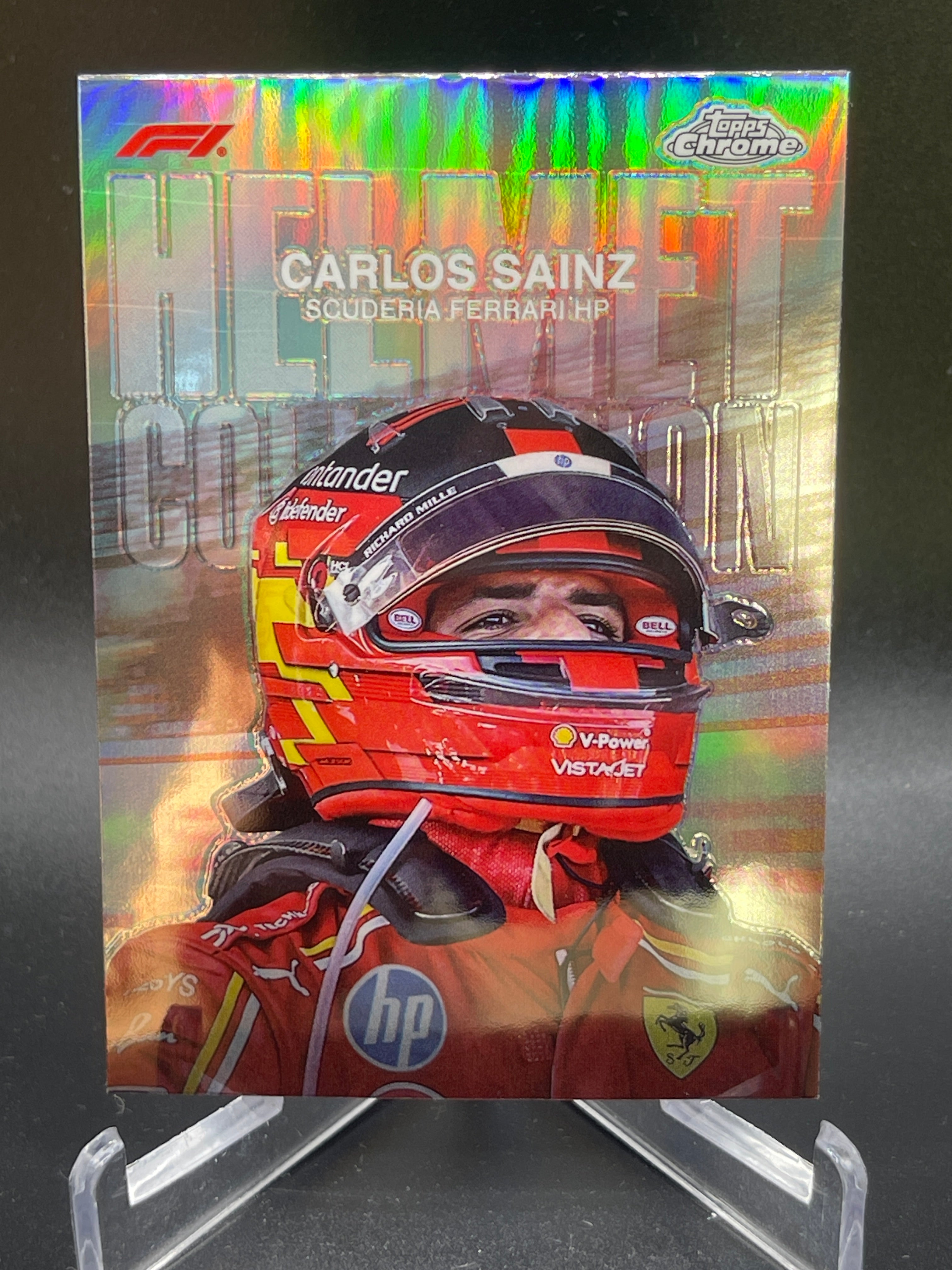 F1 Topps Chrome 2024 Carlos Sainz Helmet HC-04