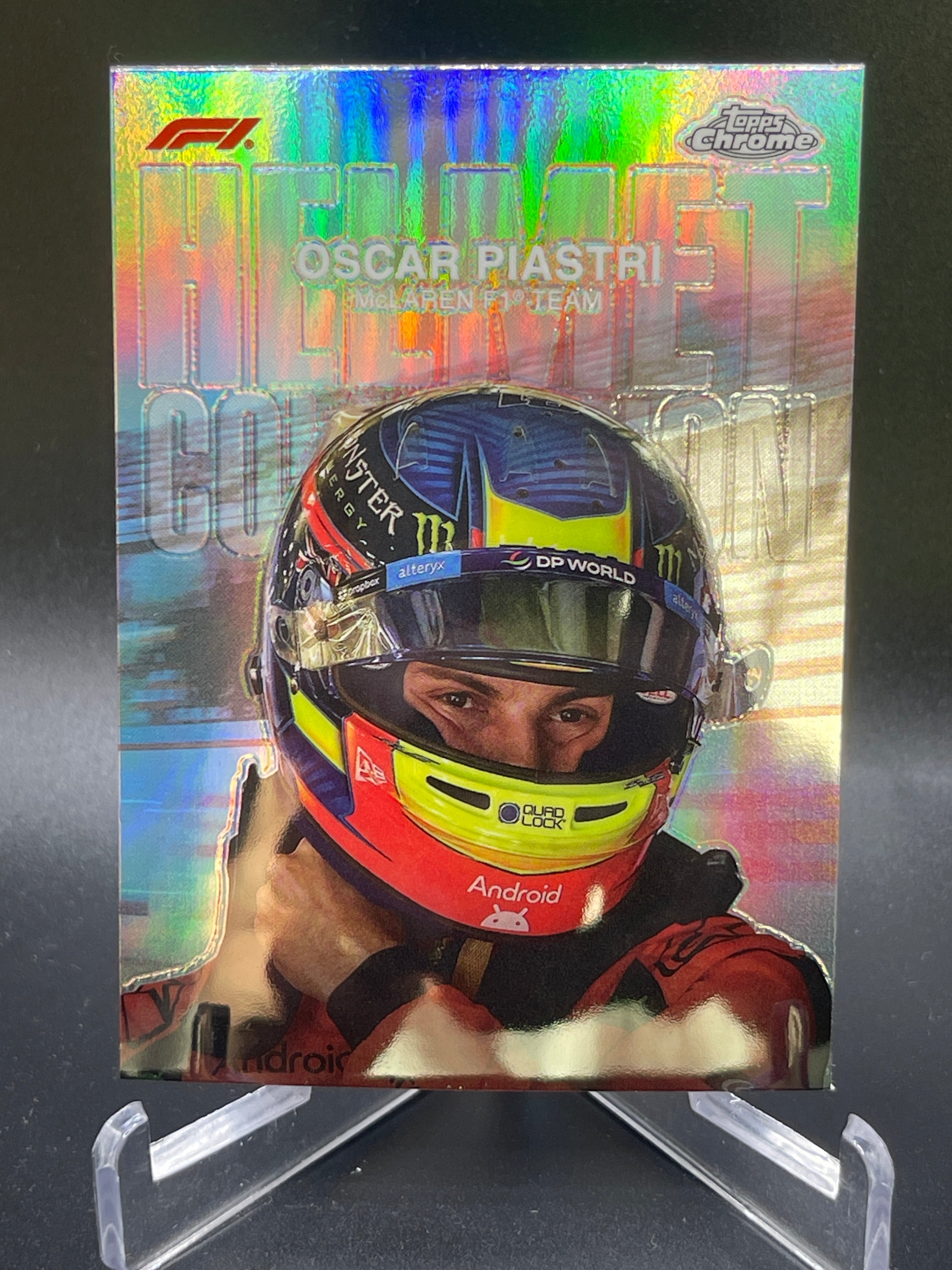F1 Topps Chrome 2024 Oscar Piastri Helmet HC-08
