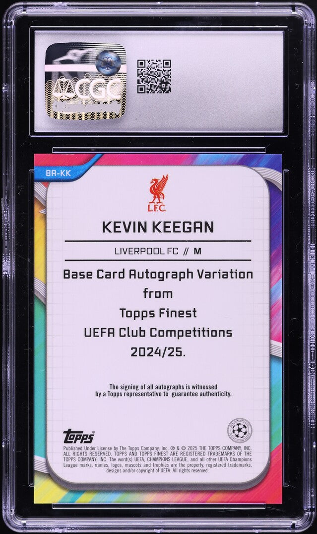 2024-25 Topps Finest UEFA CC AUTO Gold Wave Refractor Kevin Keegan #BA-KK CGC 8.5 /50