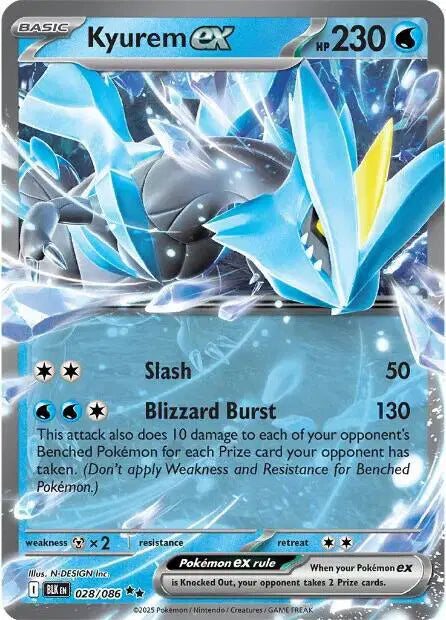 Kyurem ex Pokemon • Double Rare • 028/086 Black Bolt