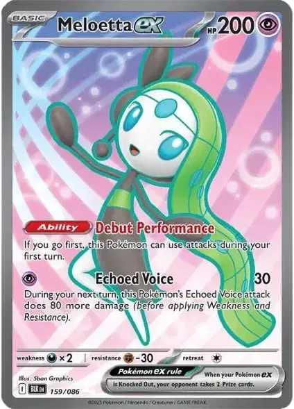 Meloetta ex Pokemon • Secret Rare • 159/086 Black Bolt