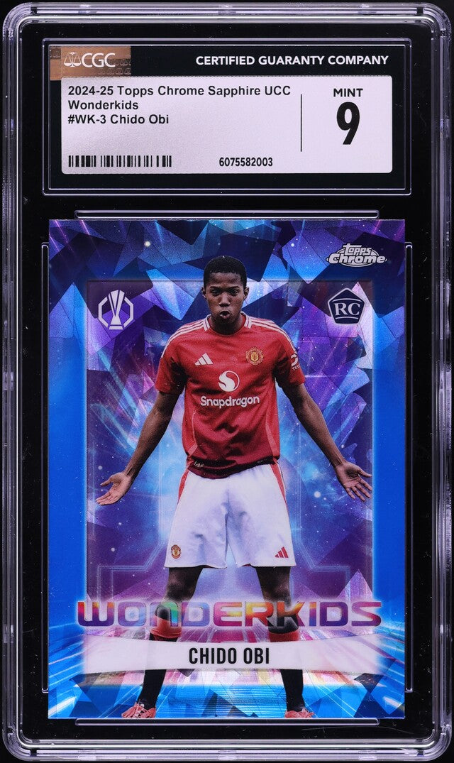 2024 Topps Chrome Sapphire UCC Wonderkids Chido Obi ROOKIE #WK-3 CGC 9