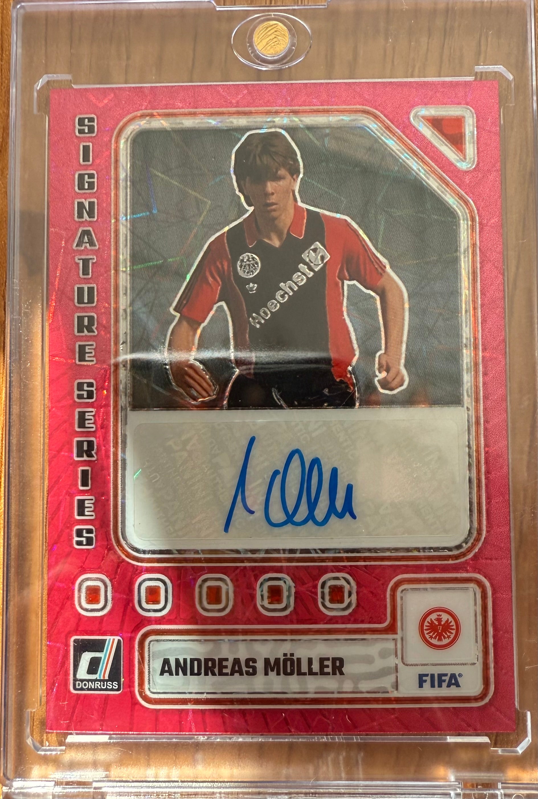 2023-24 ANDREAS MOLLER AUTO PANINI DONRUSS FIFA SIGNATURE SERIES VELOCITY PINK