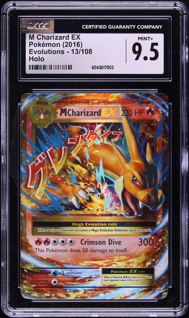 2016 Pokemon XY Evolutions M Charizard EX #13 CGC 9.5 MINT+