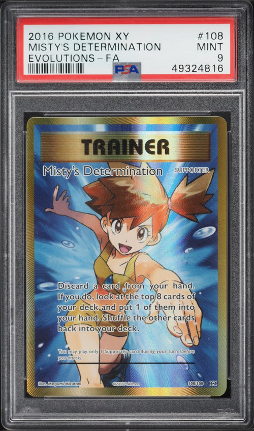 Misty's Determination FA (Evolutions #108) · PSA 9