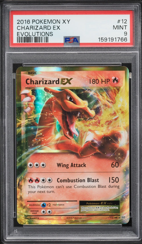 Charizard EX (Evolutions #12) · PSA 9