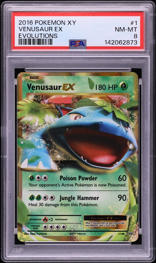 Venusaur EX (Evolutions #1) · PSA 8