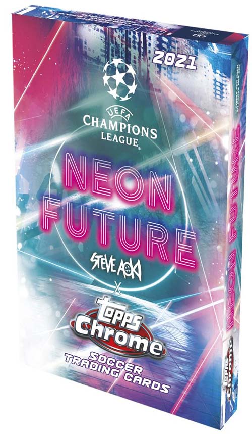 2021 Topps Chrome UEFA x Steve Aoki Neon Future Hobby Box