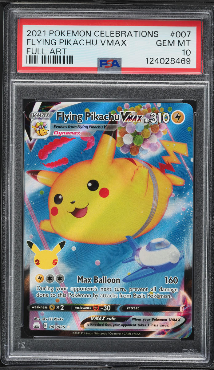 2021 Pokemon Sword & Shield Celebrations Flying Pikachu VMAX #7 PSA 10 GEM MINT