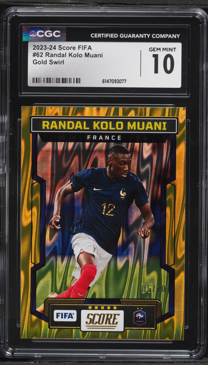 2023-24 Score FIFA Gold Swirl Randal Kolo Muani #62 /10