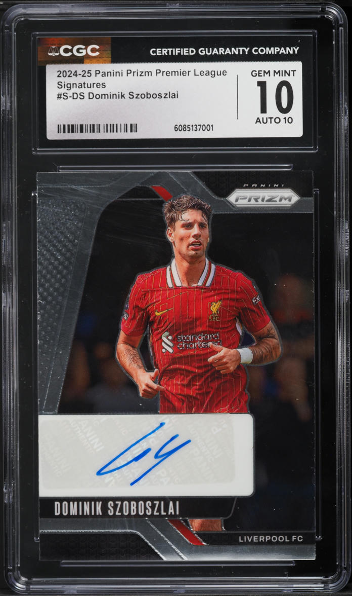 2024-25 Panini Prizm Premier League Signatures Dominik Szoboszlai #S-DS CGC 10 GEM MINT