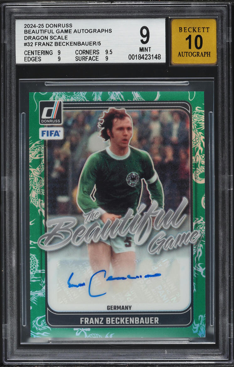 2024 Donruss Beautiful Game AUTO Dragon Scale Franz Beckenbauer/5 #32 BGS 9 MINT
