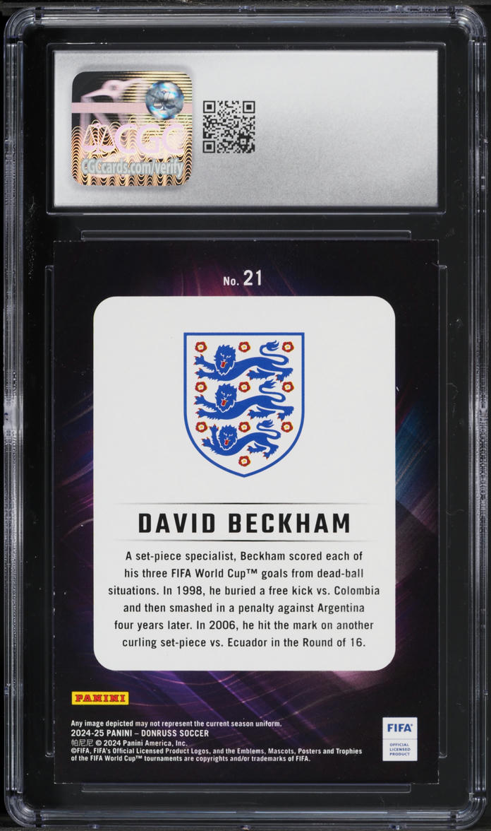 2024 Donruss Night Moves David Beckham #21 CGC 8 NM-MT