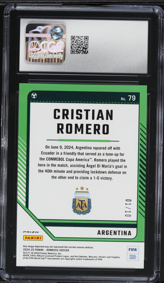 2024 Donruss Optic Gold Cristian Romero /10 #79 CGC 9 MINT