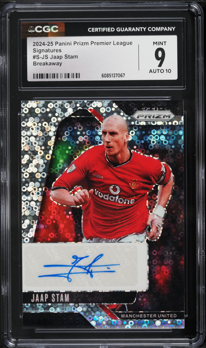 2024 Panini Prizm Premier League Breakaway Jaap Stam AUTO #S-JS CGC 9 MINT