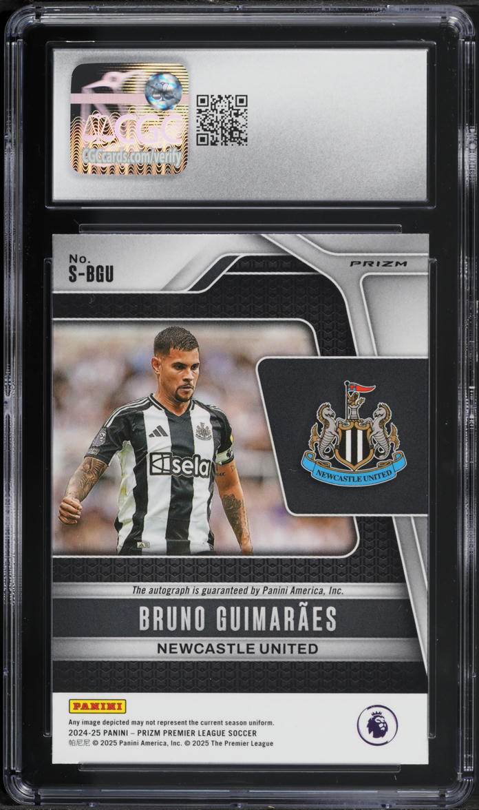 2024 Panini Prizm Premier League Choice Bruno Guimaraes AUTO #S-BGU CGC 10 GEM
