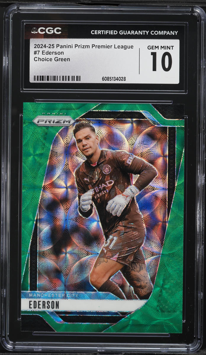 2024 Panini Prizm Premier League Choice Green Ederson /5 #7 CGC 10 GEM MINT