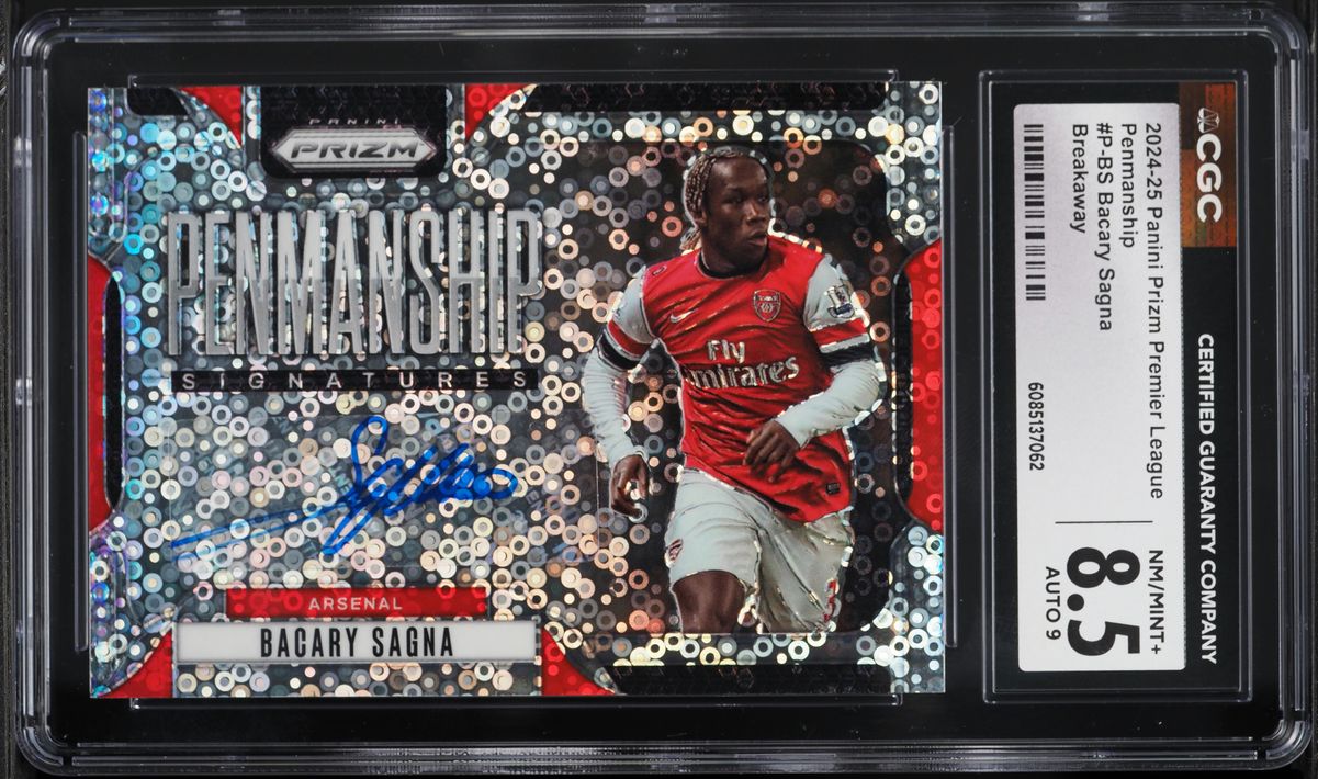 2024 Panini Prizm Premier League Penmanship Breakaway Bacary Sagna AUTO CGC 8.5