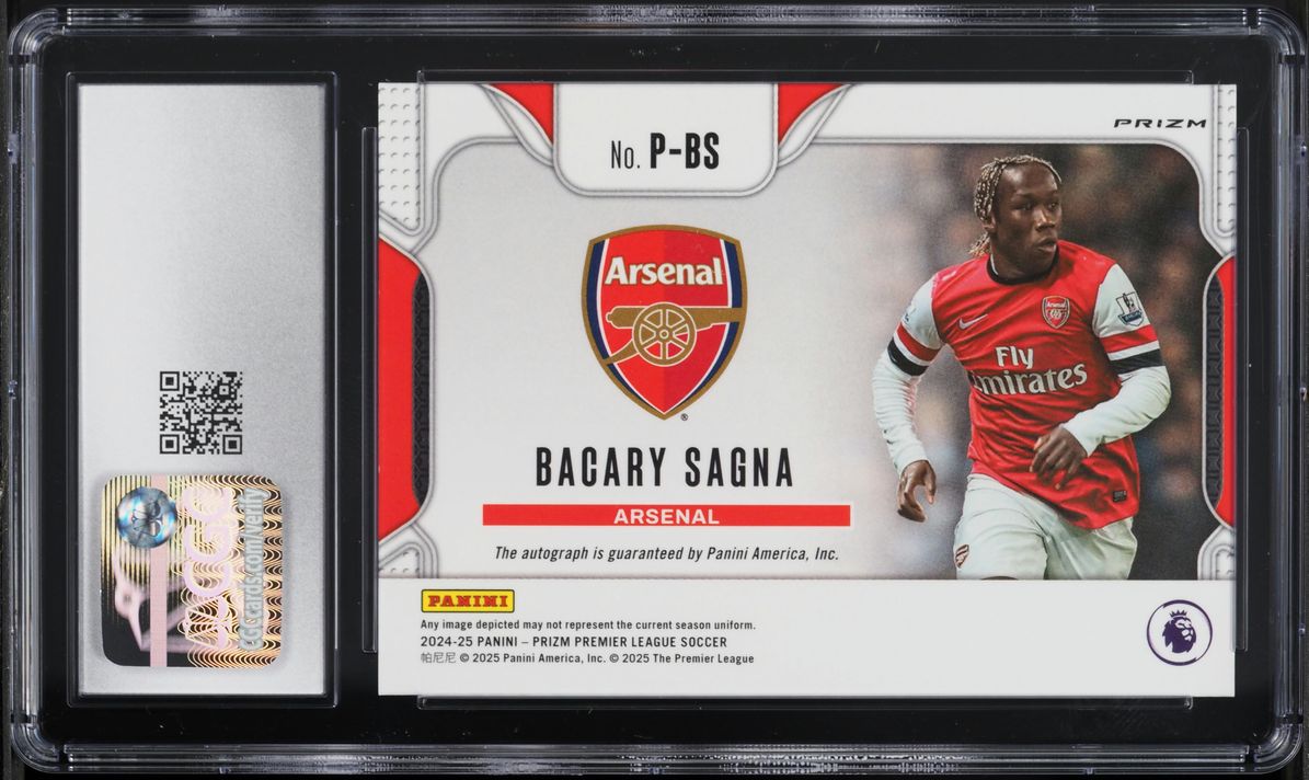 2024 Panini Prizm Premier League Penmanship Breakaway Bacary Sagna AUTO CGC 8.5