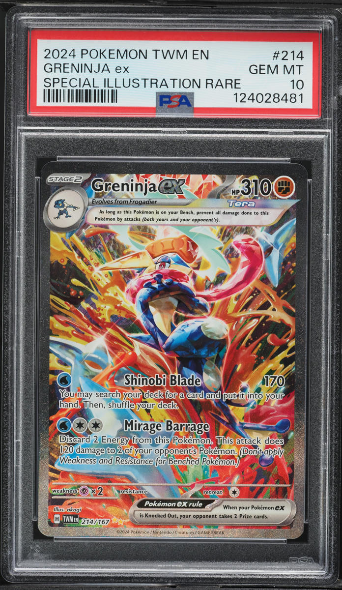 2024 Pokemon SV Twilight Masquerade SIR Greninja ex #214 PSA 10 GEM MINT
