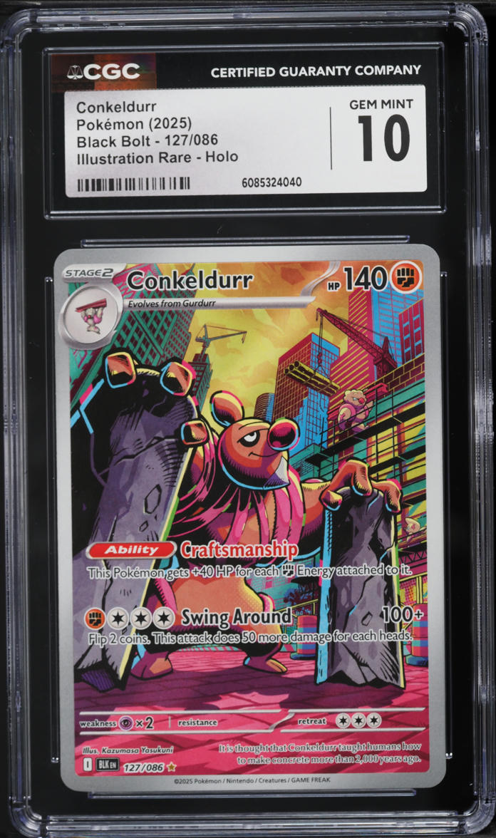 2024 Pokemon Scarlet & Violet Black Bolt IR Conkeldurr #127 CGC 10 GEM MINT