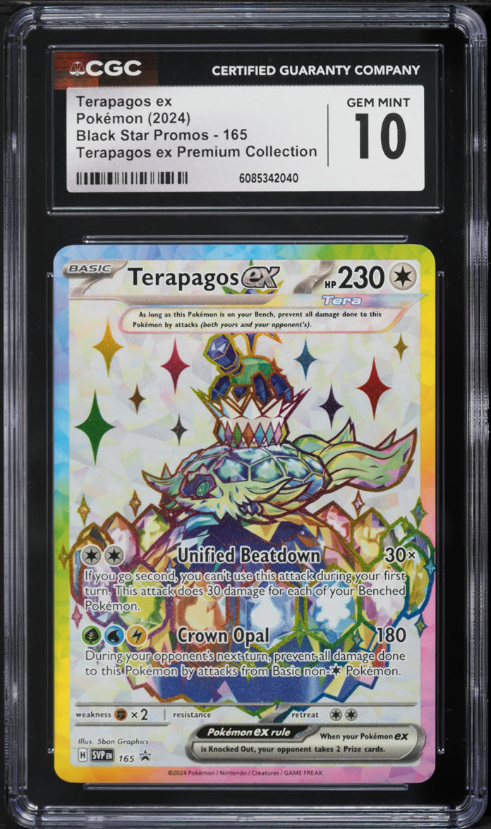 2024 Pokemon Scarlet & Violet Promo Premium Collection Full Art Terapagos ex #165 CGC 10 GEM